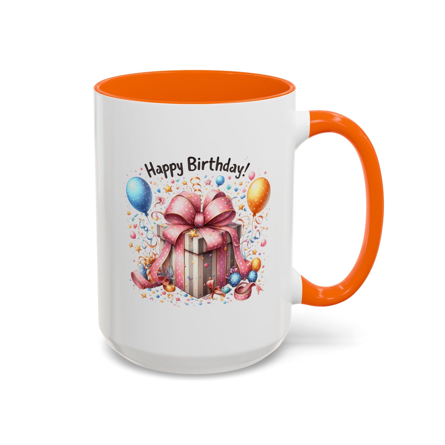 Birthday Mug - Happy Birthday Pink Ribbon Present