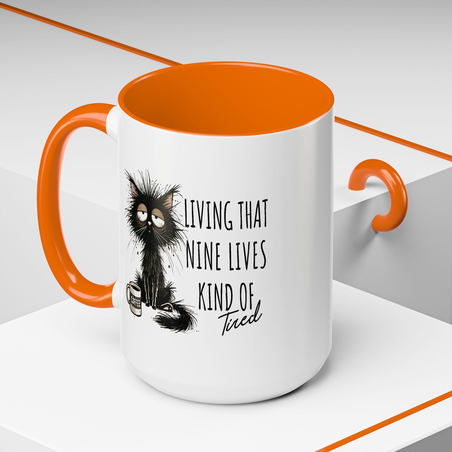 Humor Mug - Living That Nine Lives