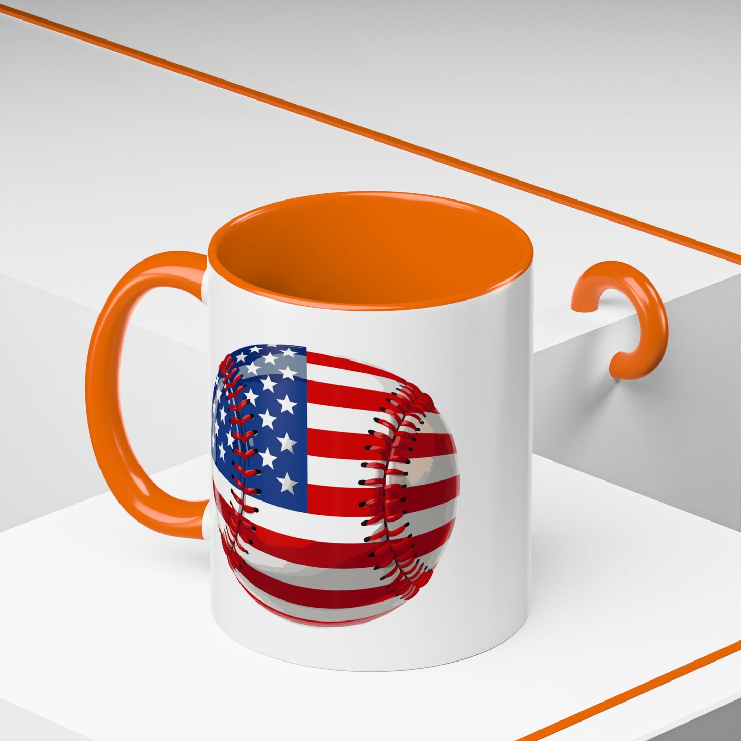 4th of July Mug - Baseball American Flag