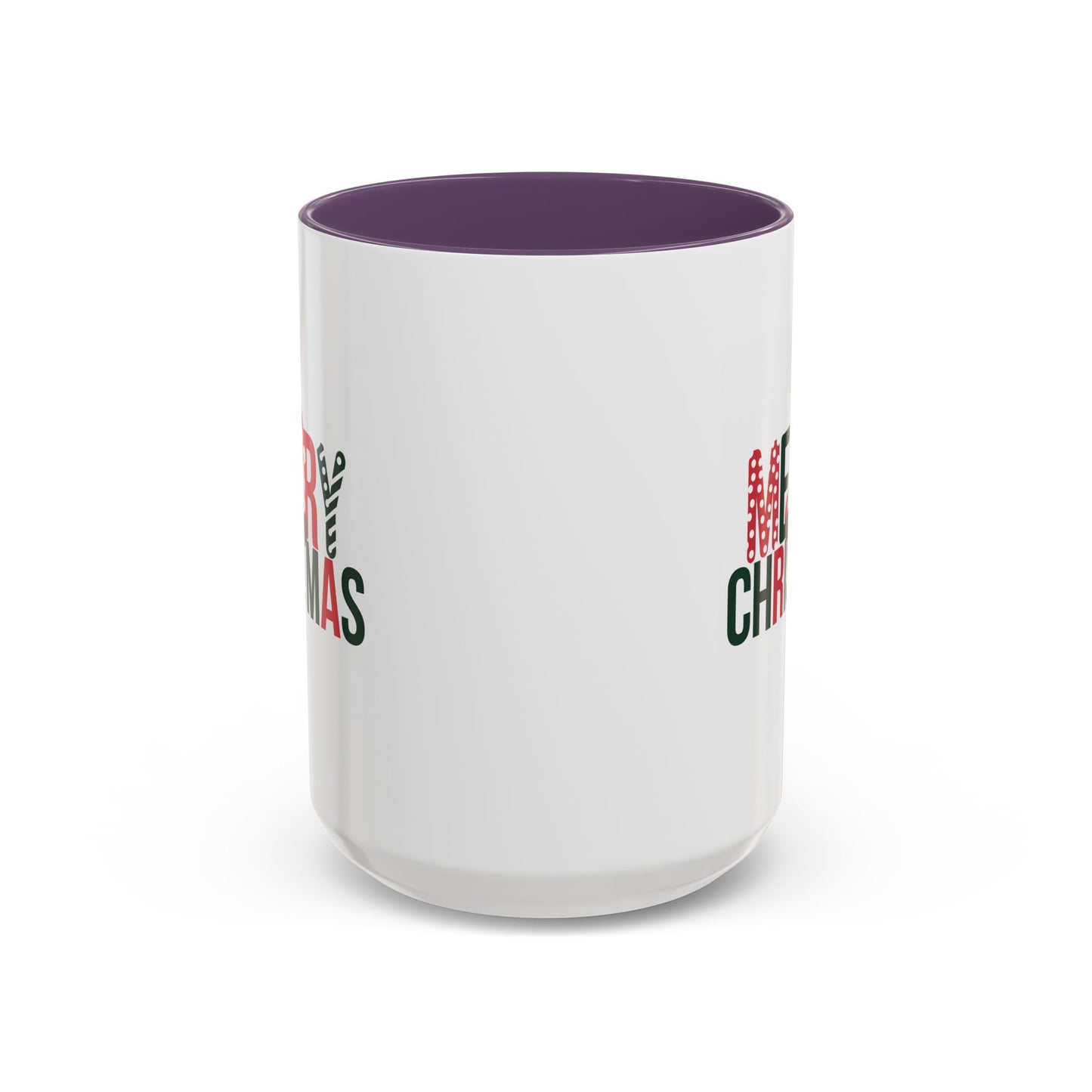Christmas Mug - Merry Christmas Green & Red Text Santa