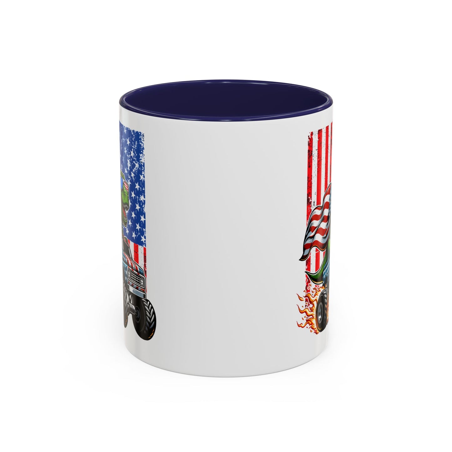 4th of July Mug - T Rex Riding Monster Truck