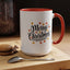Christmas Mug - Merry Christmas Black Text Fall Leaves