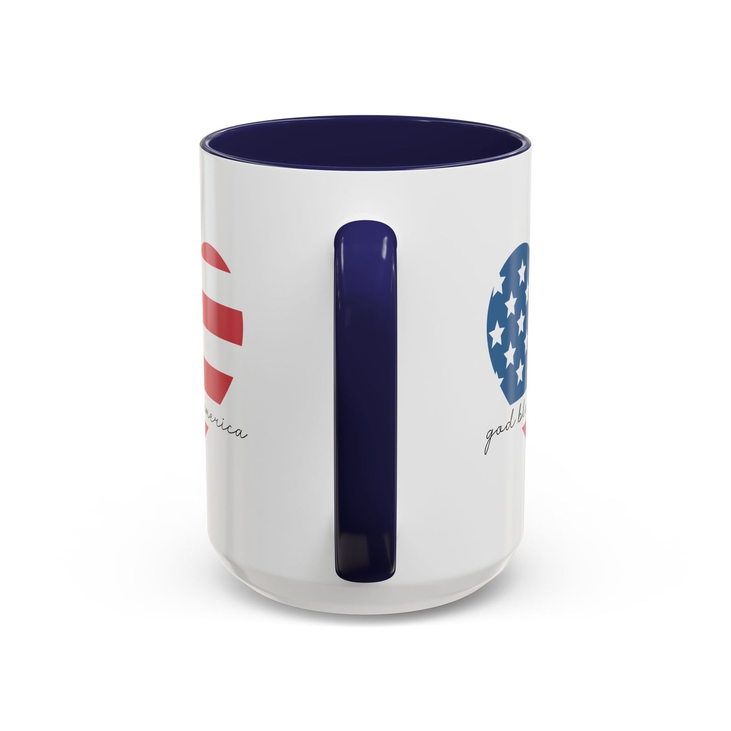 4th of July Mug - God Bless America Flag Heart