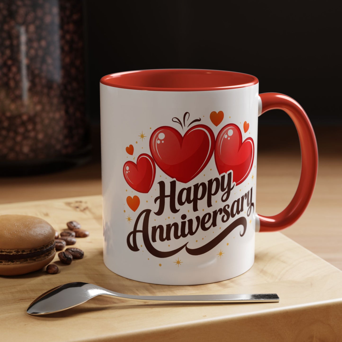 Anniversary Mug - Happy Anniversary Hearts
