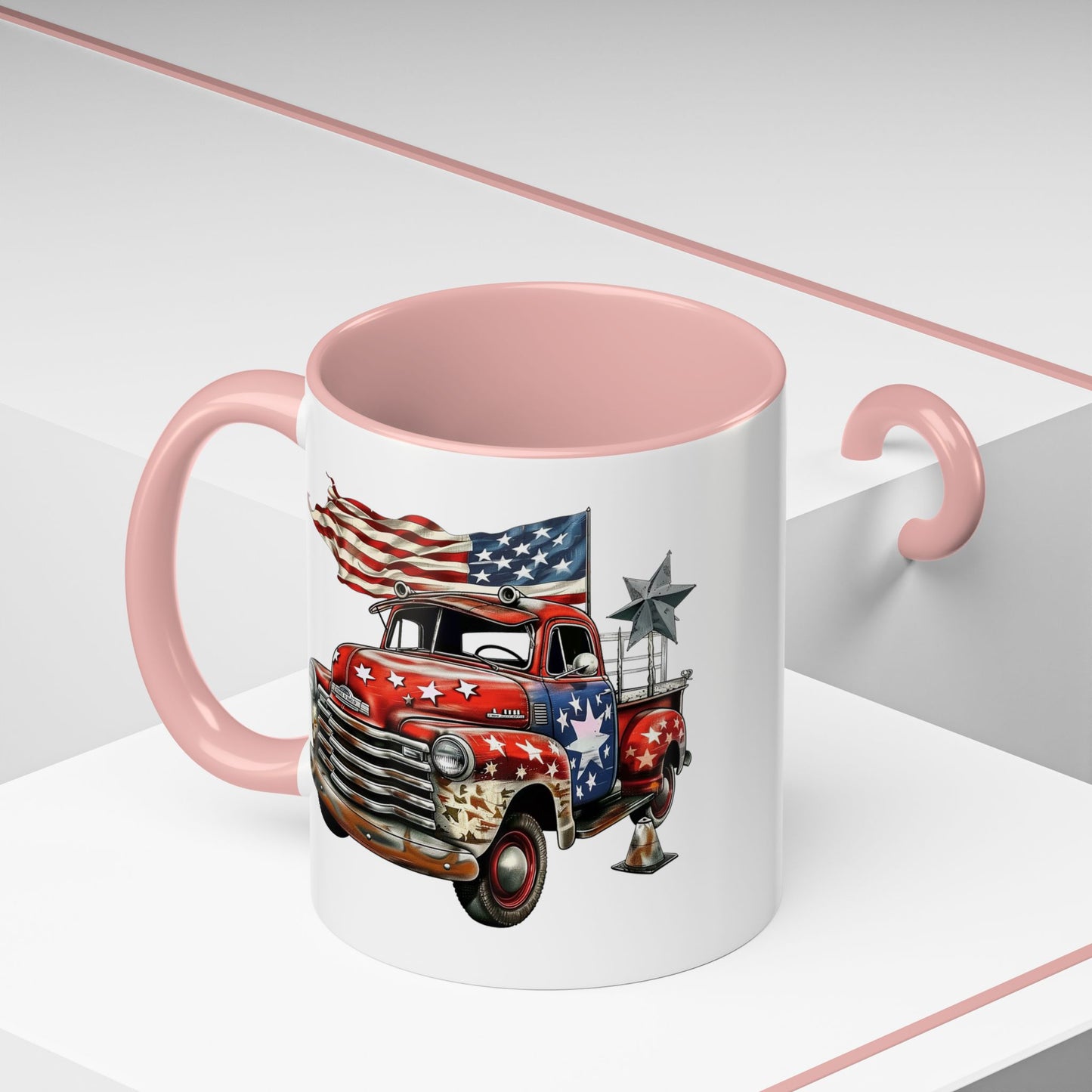 4th of July - Old Truck & Flag 4