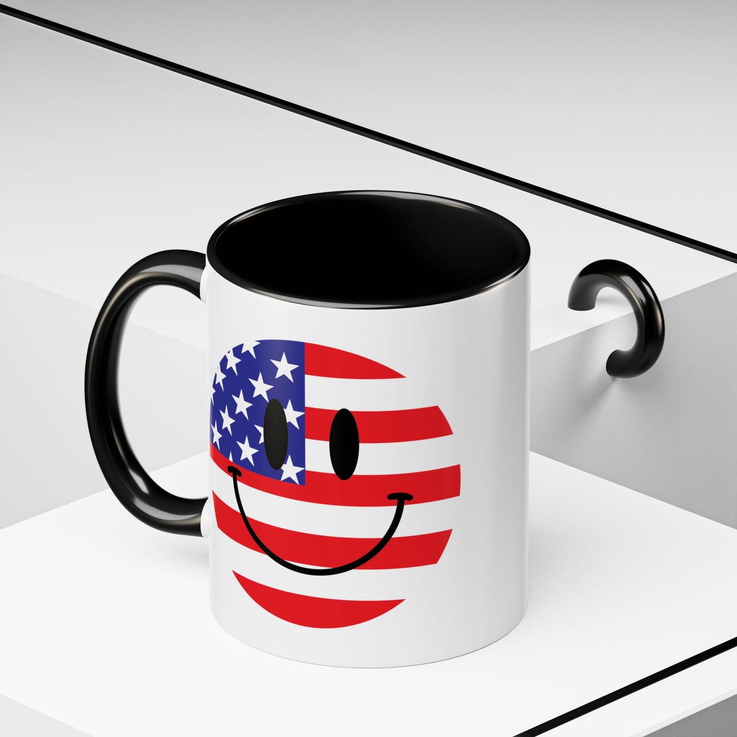 4th of July Mug - America Smiley Face
