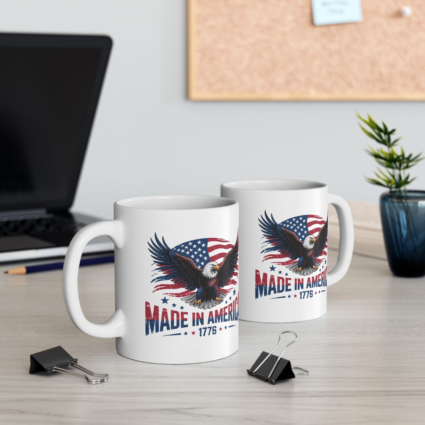 4th of July Mug - Made in America Eagle