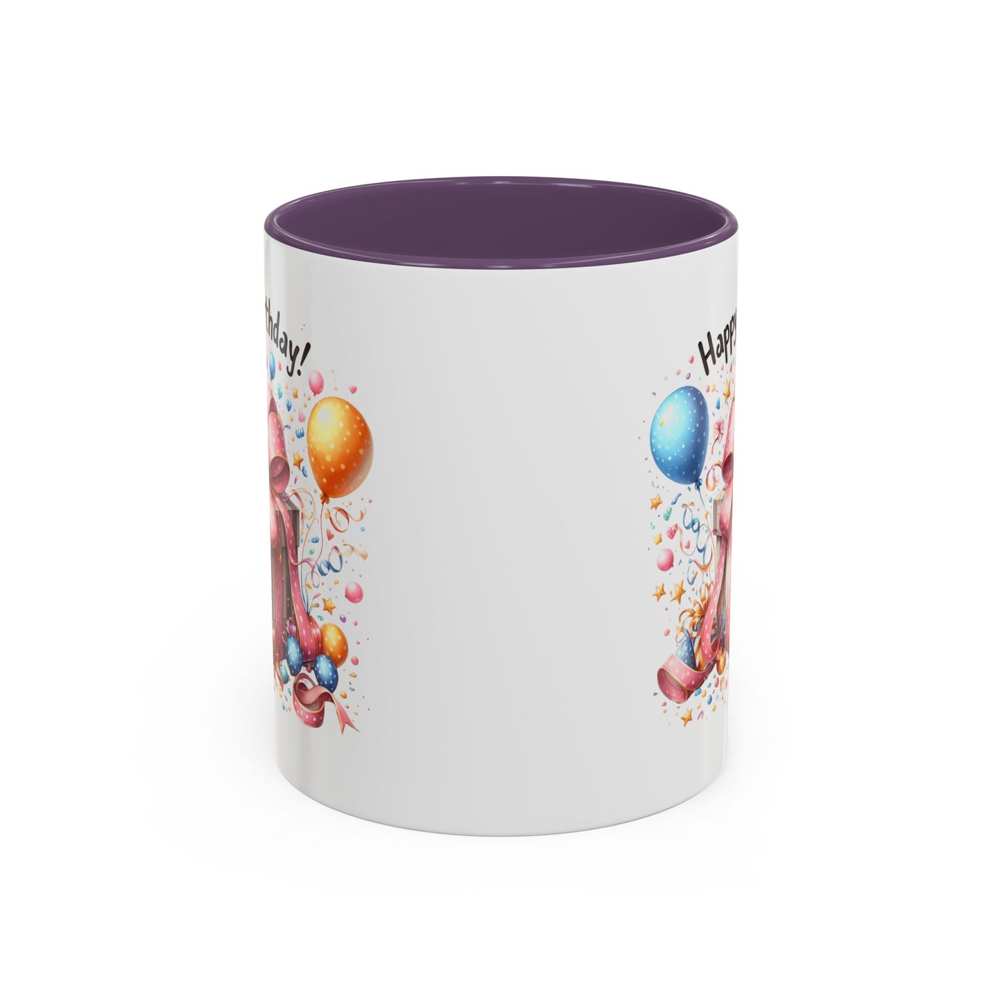 Birthday Mug - Happy Birthday Pink Ribbon Present
