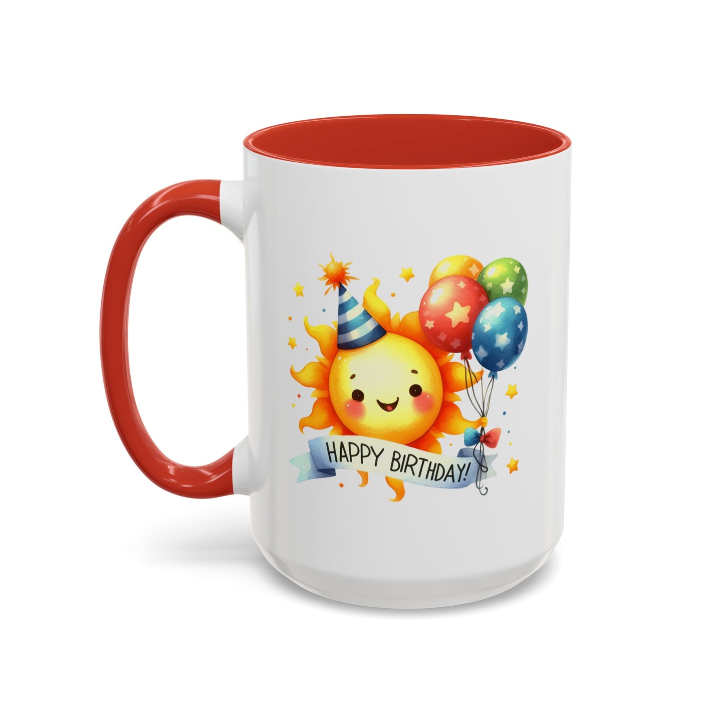 Birthday Mug - Happy Birthday Sun & Balloons