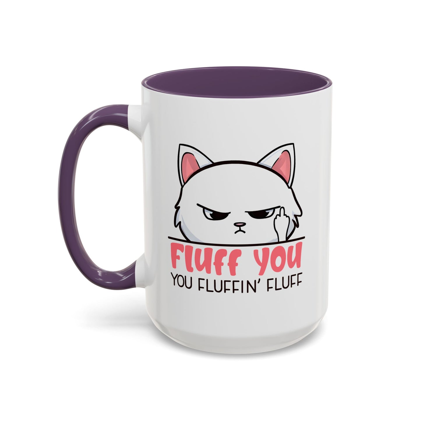 Adult Mug - Fluff You White Cat