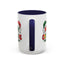 Christmas Mug - Merry Christmas Red Yellow & Green Text Green & Red Hat