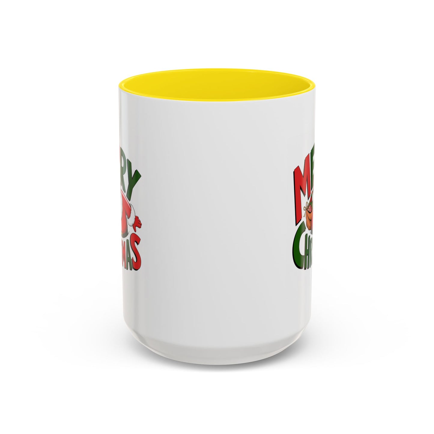 Christmas Mug - Green & Red Text Santa Presents