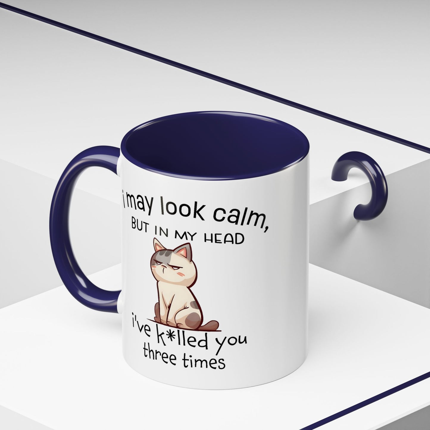 Adult Mug - I May Look Calm Cat