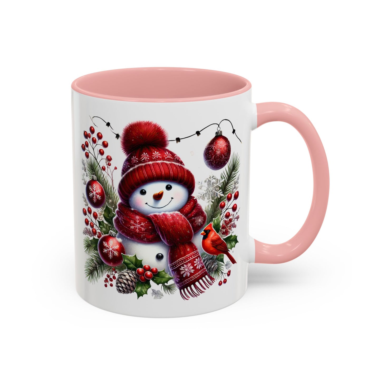 Christmas Mug - Burgundy Snowman