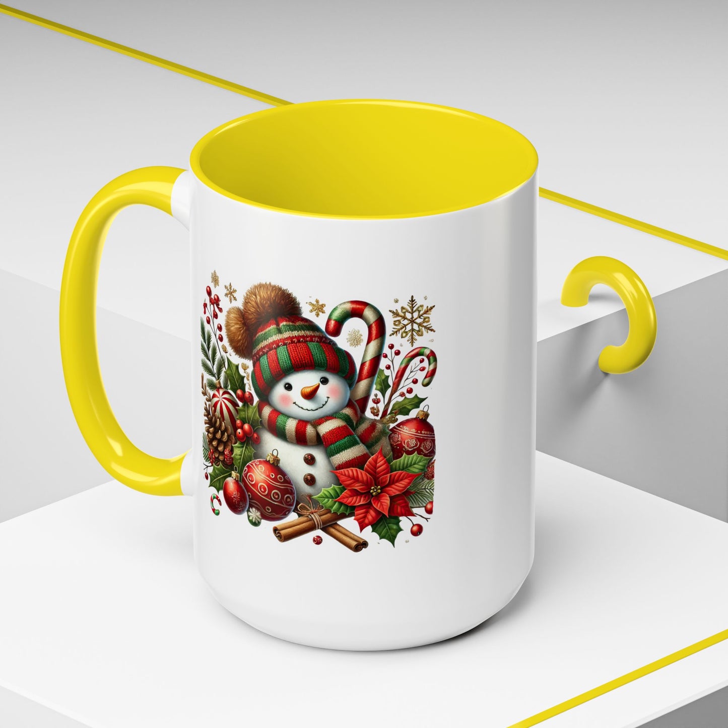 Christmas Mug - Red and Green Snowman 2