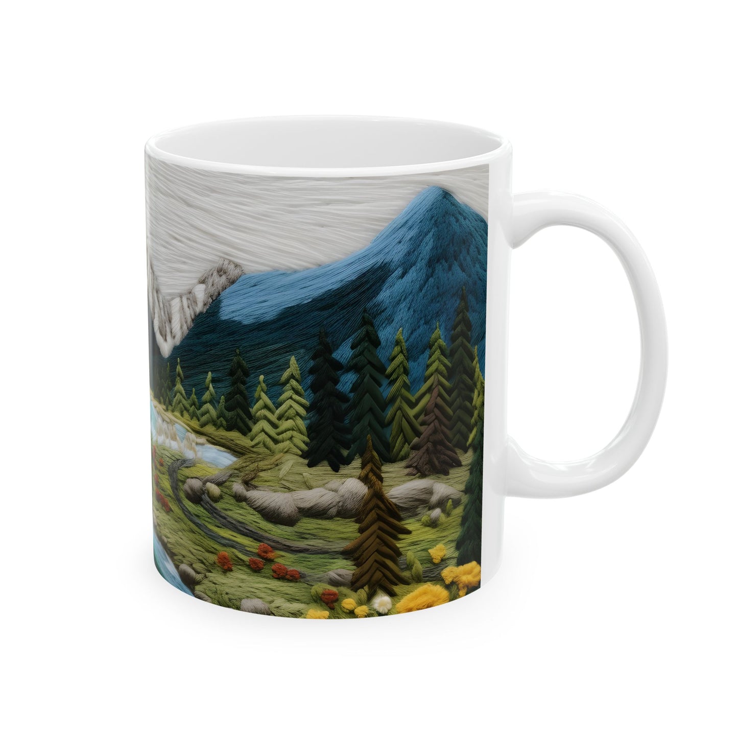 Artistic Mug - Felted Mountains