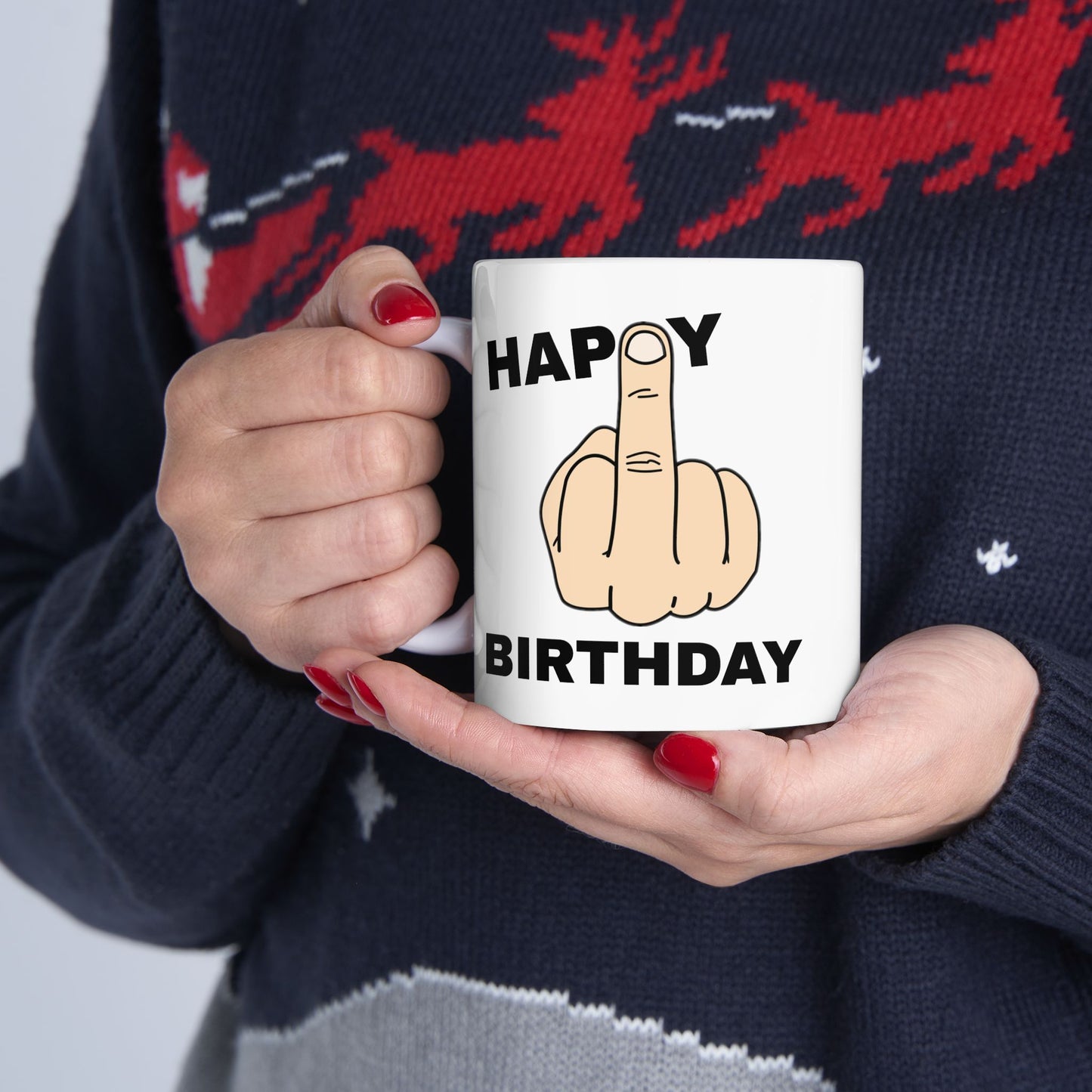 Birthday Mug - Happy Birthday Middle Finger
