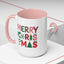 Christmas Mug - Merry Christmas Red Green & Gold Decorative Text