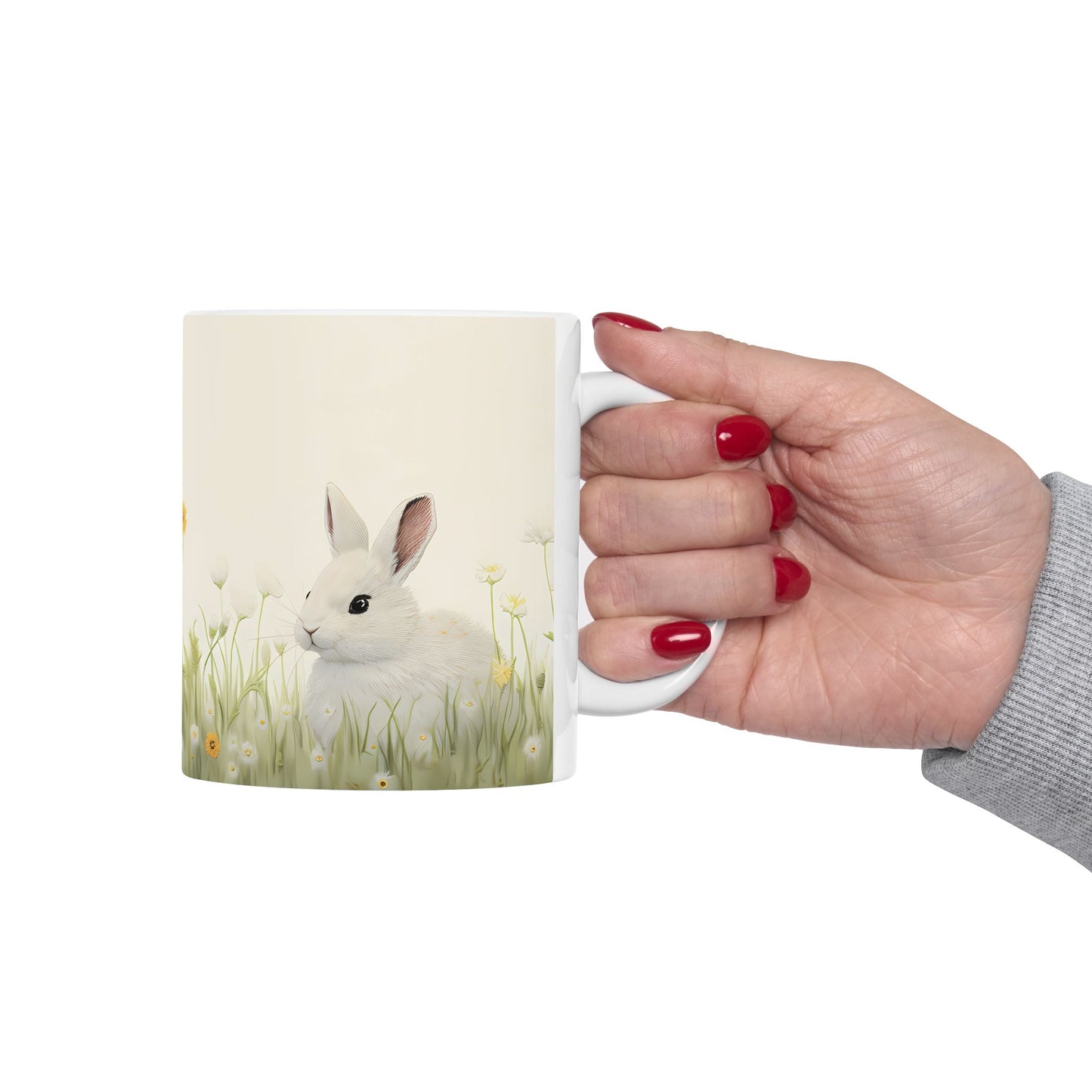 Artistic Mug - Felted Bunnies