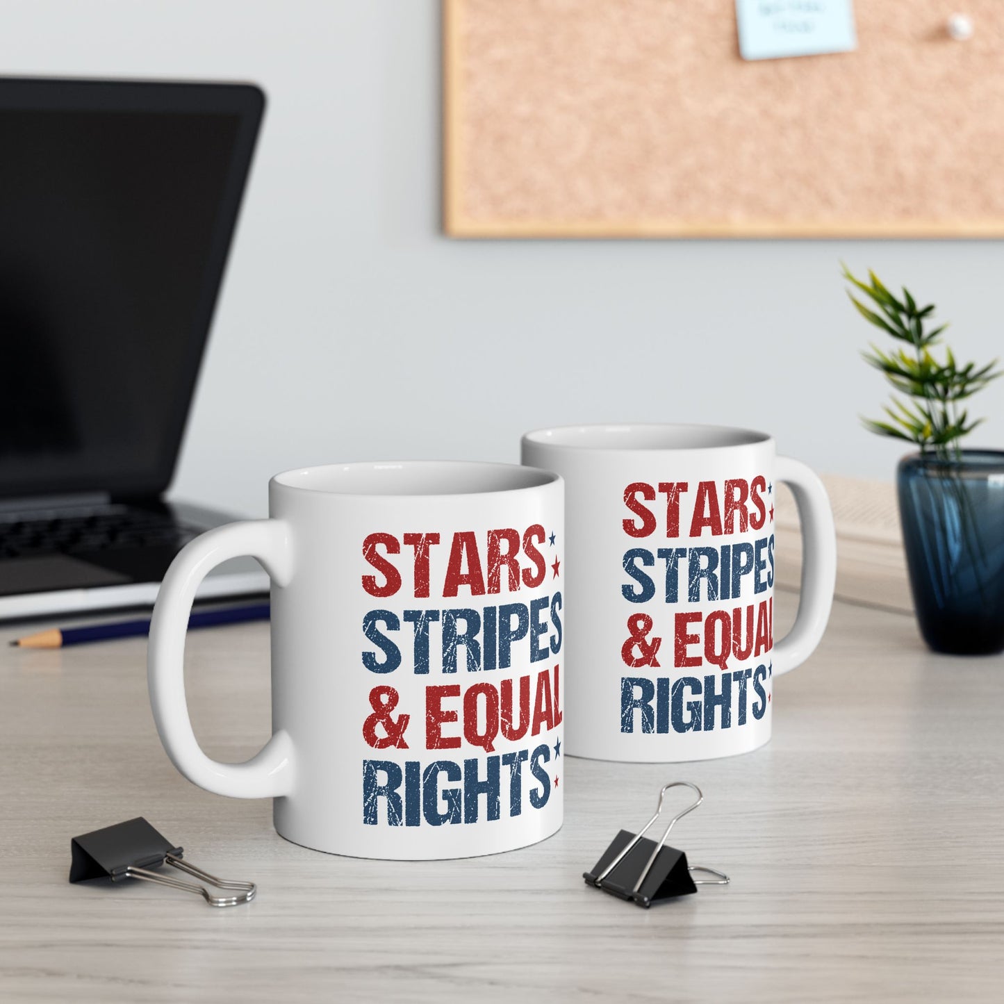 4th of July Mug - Stars Stripes & Equal Rights