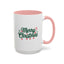 Christmas Mug - Merry Christmas Green Text Ornaments Candy Canes