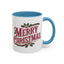 Christmas Mug - Merry Christmas Maroon & Green Text Decorations