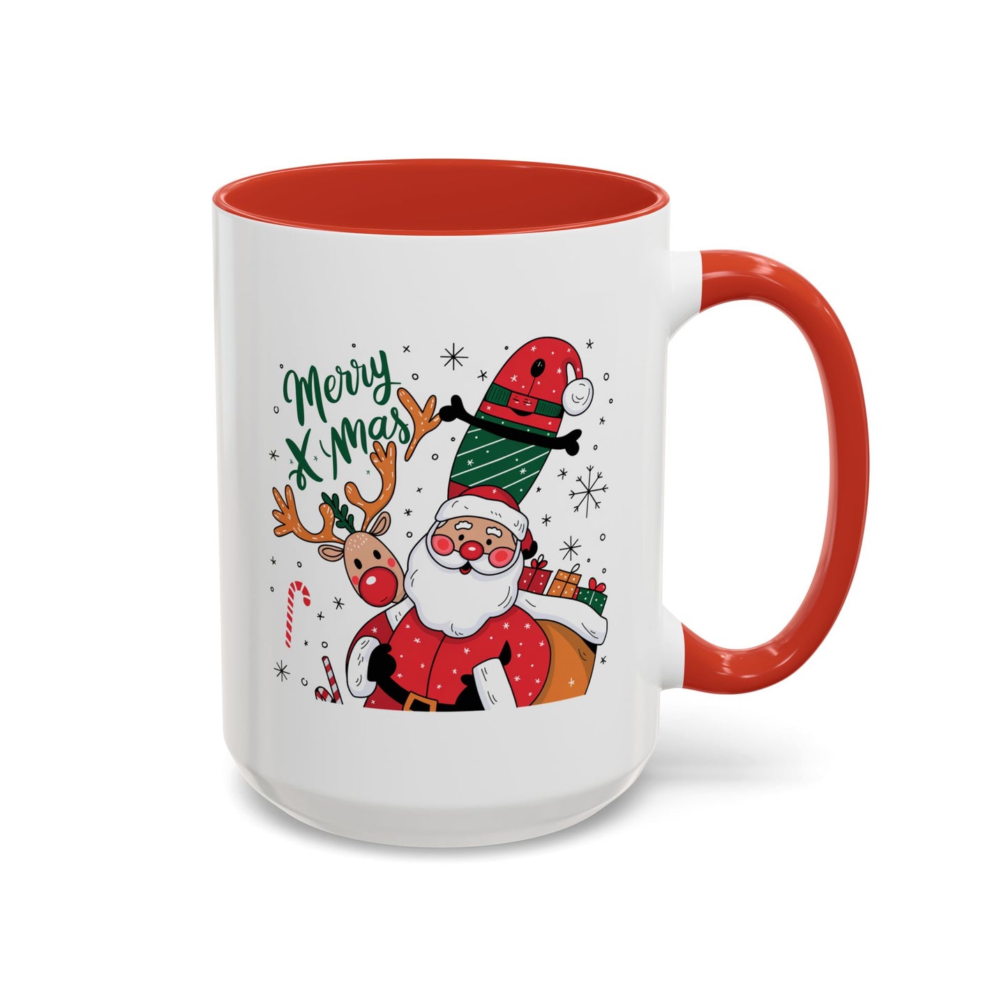 Christmas Mug - Merry Xmas Santa Reindeer