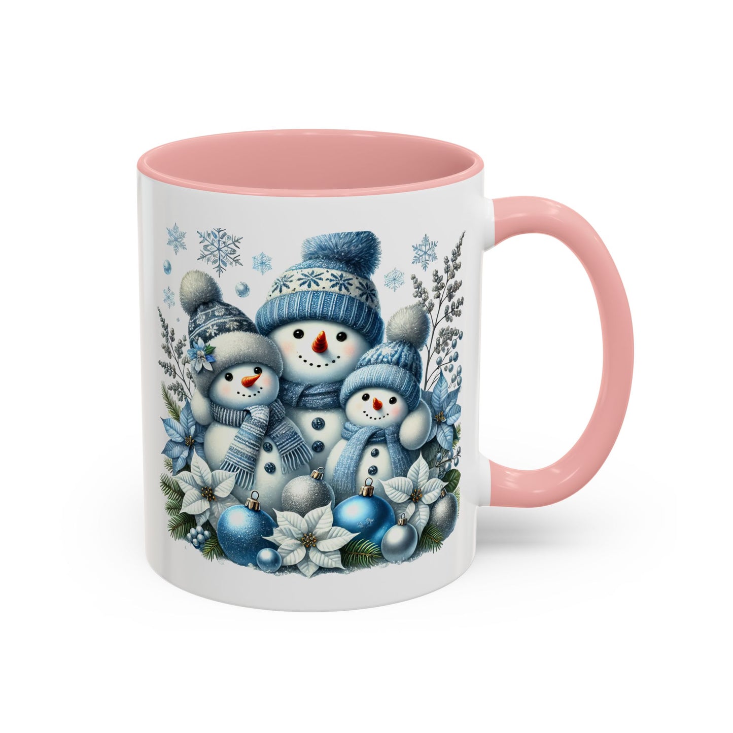 Christmas Mug - Blue Snowman Family