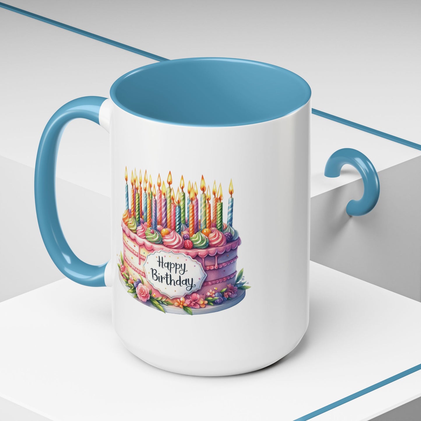 Birthday Mug - Happy Birthday Large Cake With...