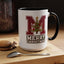 Christmas Mug - Merry Christmas White Green & Red College Text