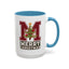 Christmas Mug - Merry Christmas White Green & Red College Text