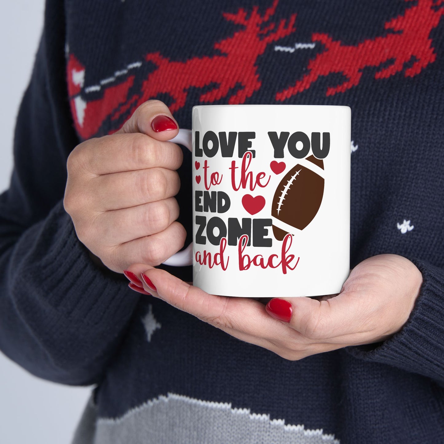Valentine's Day Mug - Love You To The End Zone