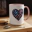 4th of July Mug - USA Sparkle Heart