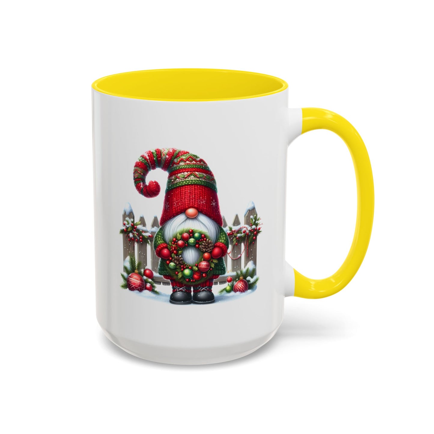 Christmas Mug - Gnome with Christmas Wreath