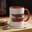 Christmas Mug - Merry Christmas Red & Green Text Hats Candy Canes