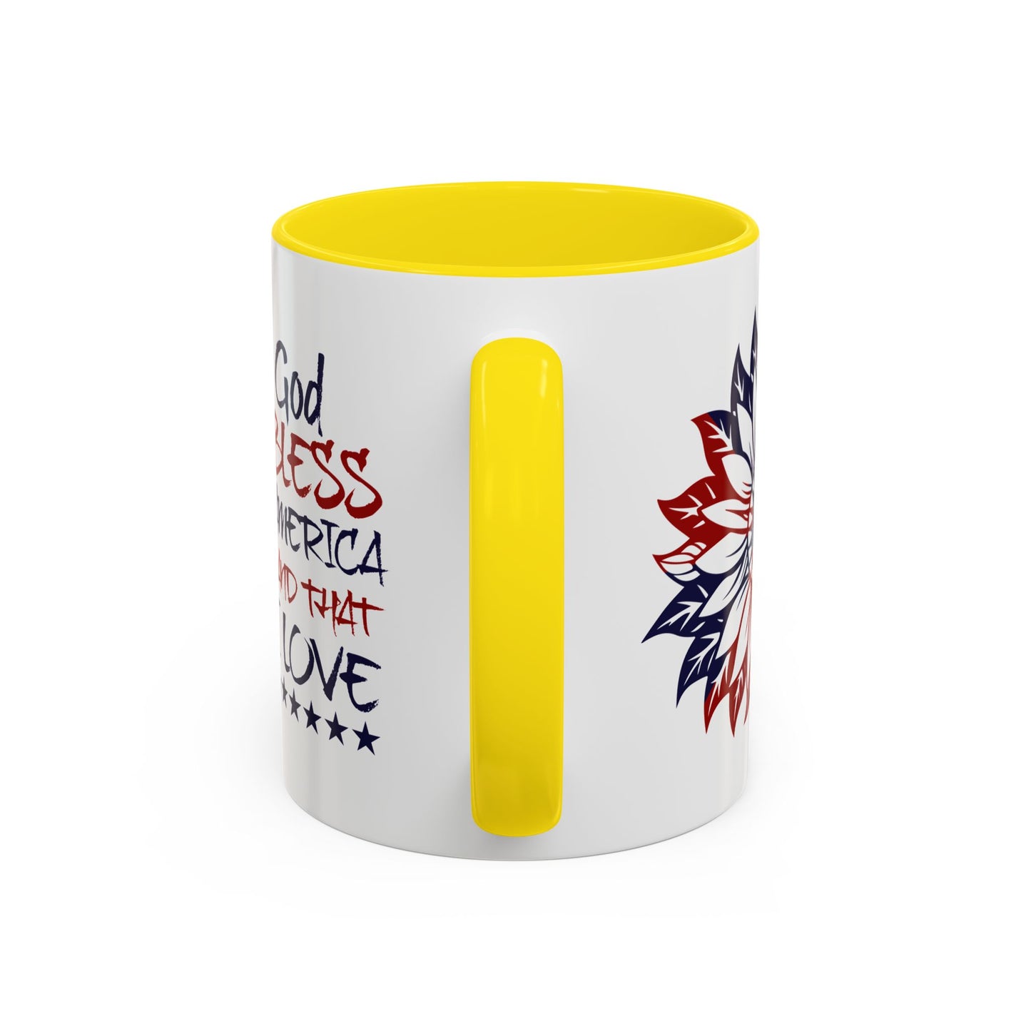 4th of July Mug - God Bless America Sunflower