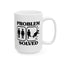 Humor Mug - Problem Solved - Boy Kicks Girl