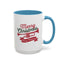 Christmas Mug - Red & Green Text Trumpet