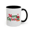 Christmas Mug - Merry Christmas Green & Red Text Santa Presents