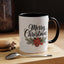 Christmas Mug - Merry Christmas Black Text Mistletoe