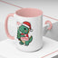 Christmas Mug - Merry Christmas Red Text Dinosaur Tree