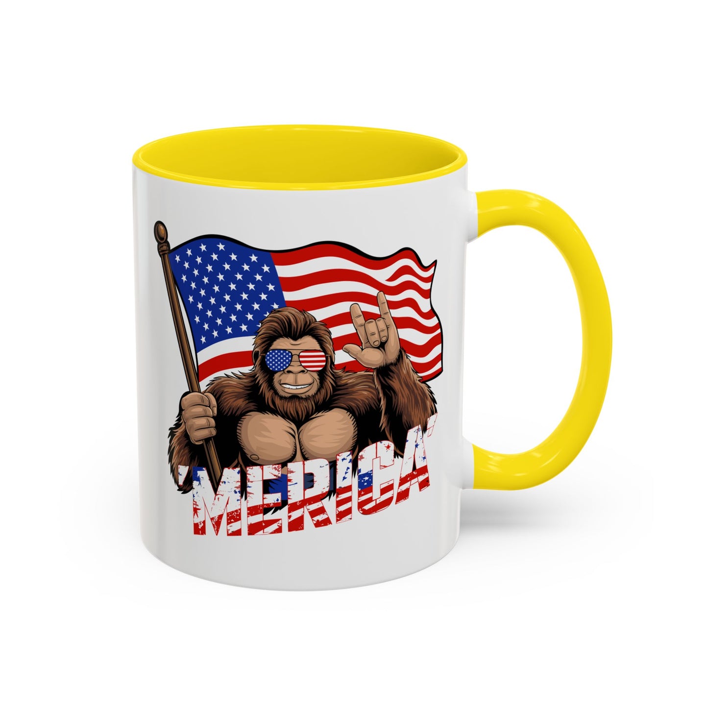 4th of July Mug - Bigfoot USA Flag