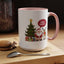 Christmas Mug - Happy Holidays Callout Santa Tree Presents Reindeer