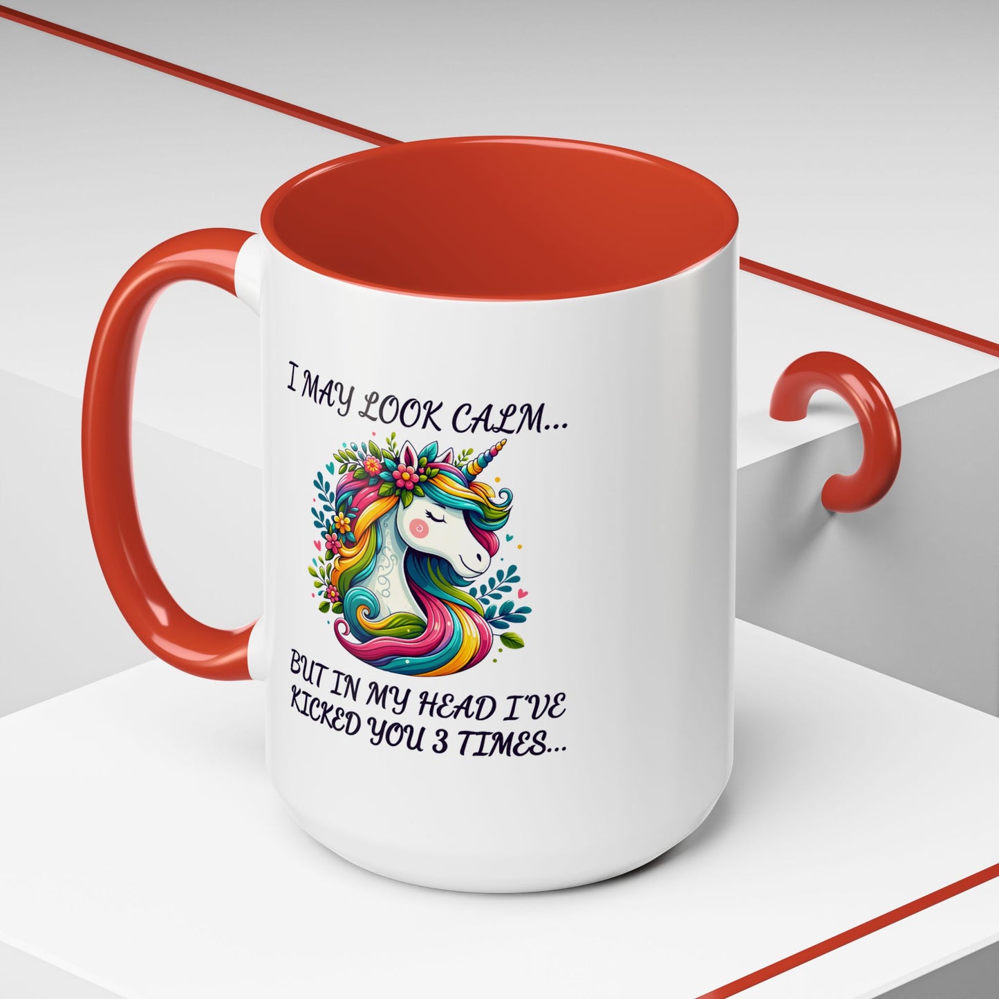 Adult Mug - I may Look Calm Unicorn