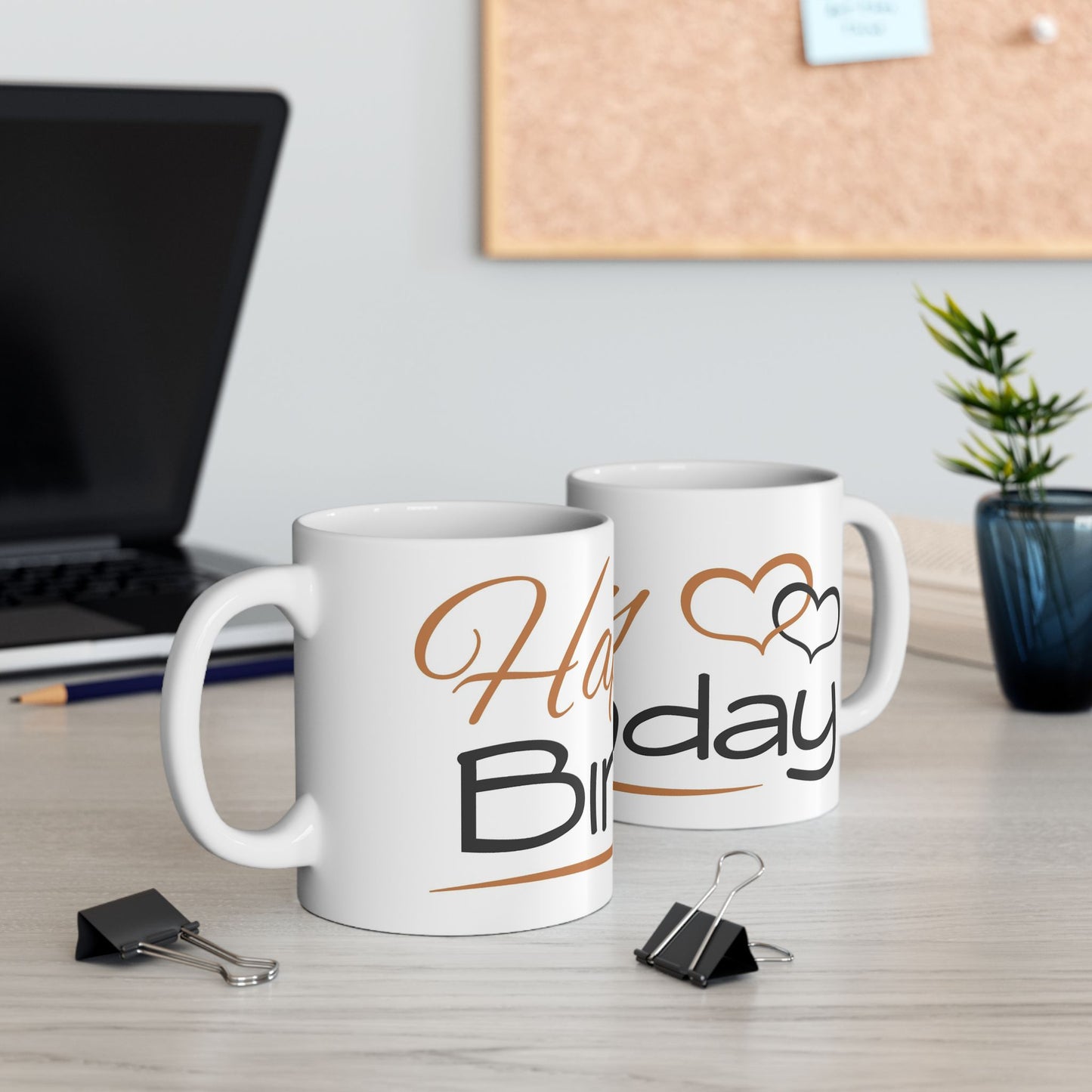 Birthday Mug - Happy Birthday Lettering Wrap
