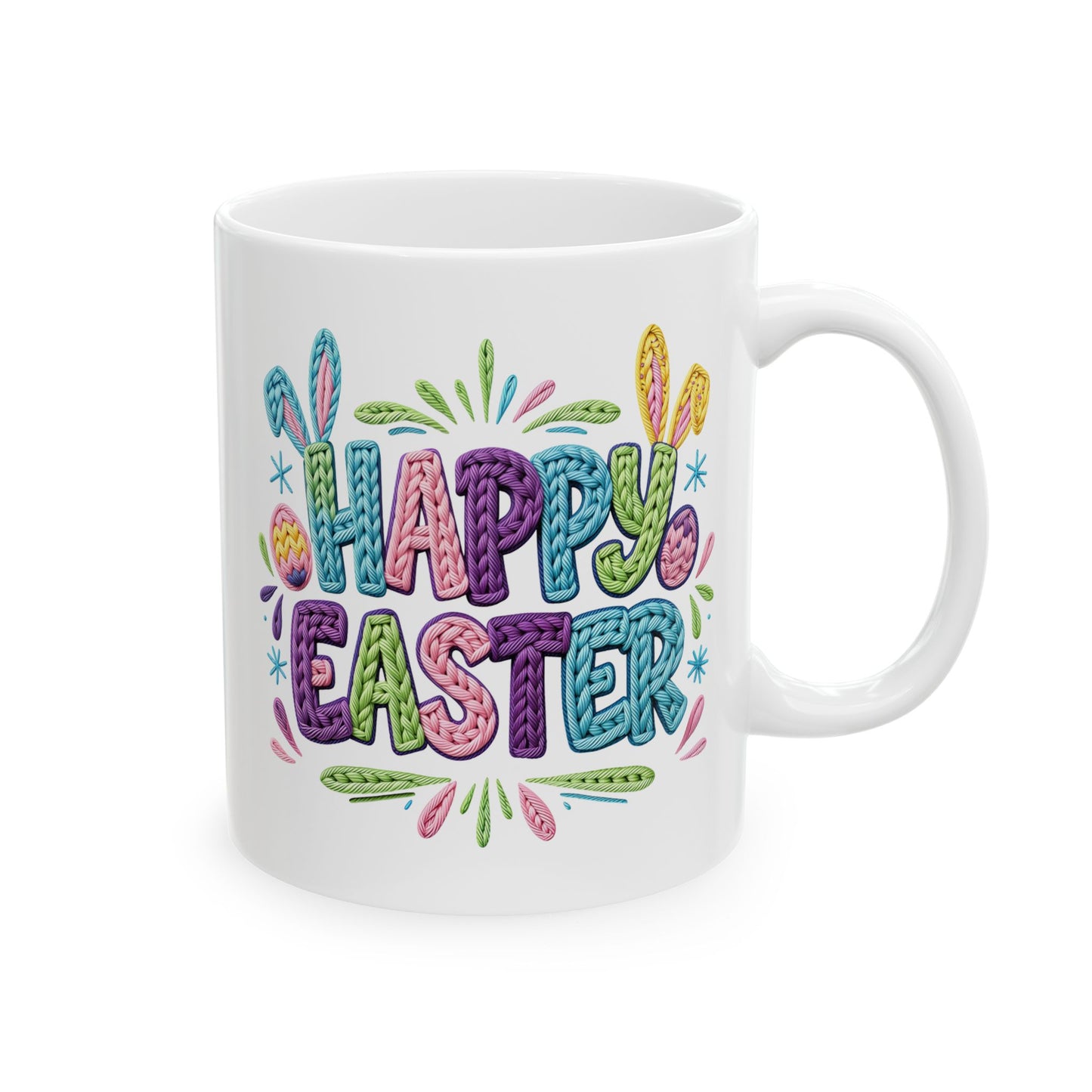Easter Mug - Faux Yarn Easter