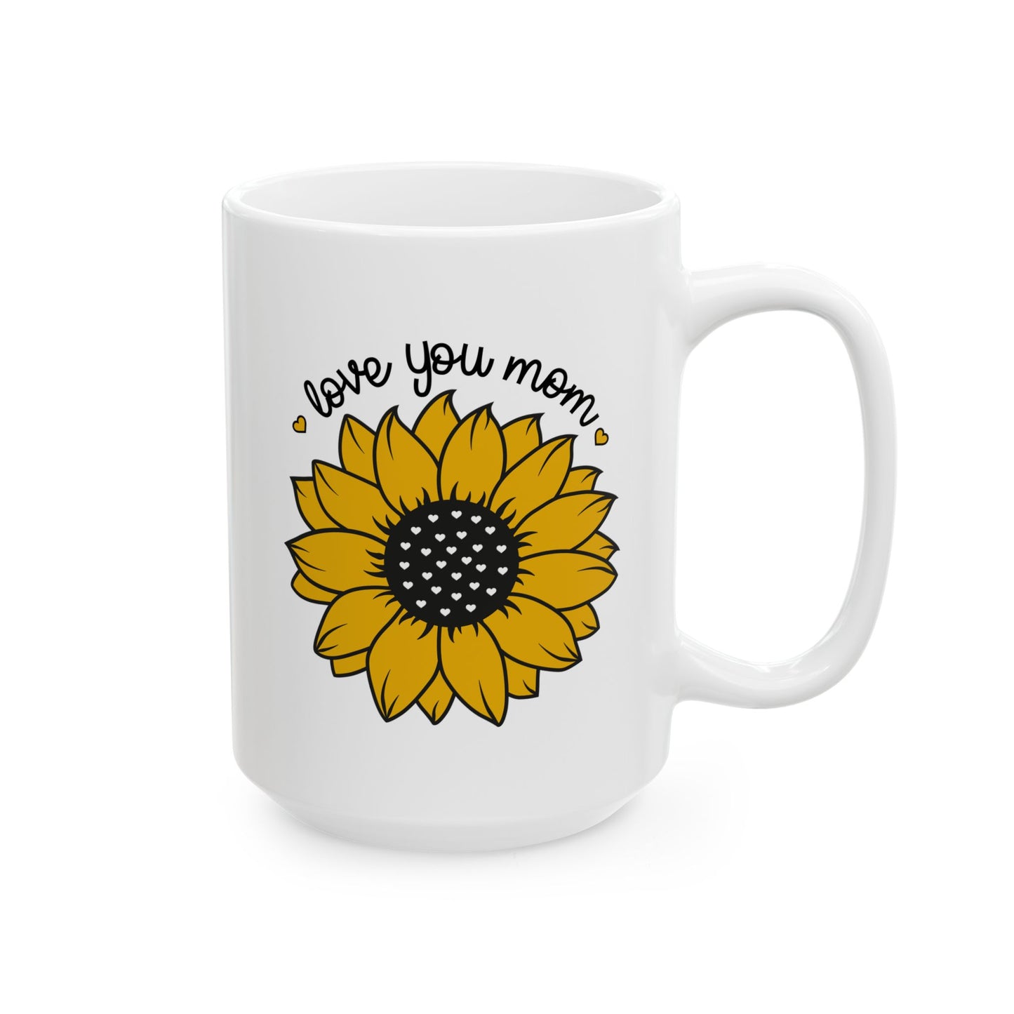Mother's Day Mug - Love You Mom Sunflower