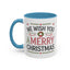 Christmas Mug - We Wish You a Merry Christmas Blue Green & Red Text