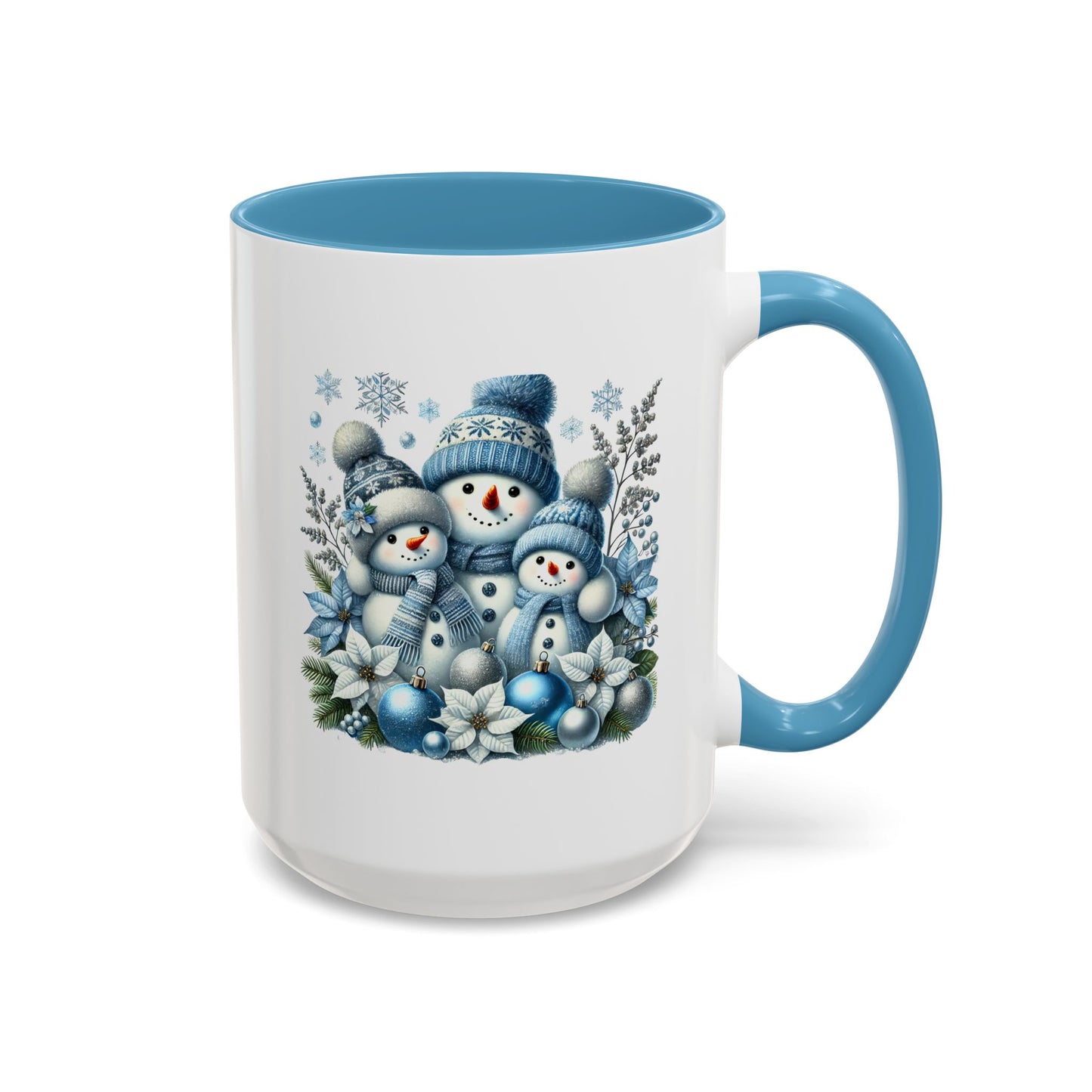 Christmas Mug - Blue Snowman Family