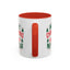 Christmas Mug - Merry Christmas and a Happy New Year Green & Red Text Trees Stars